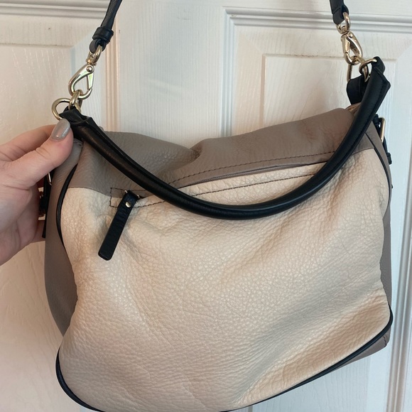 Kate Spade Leather Shoulder Bag EUC TAN AND IVORY - Picture 3 of 9